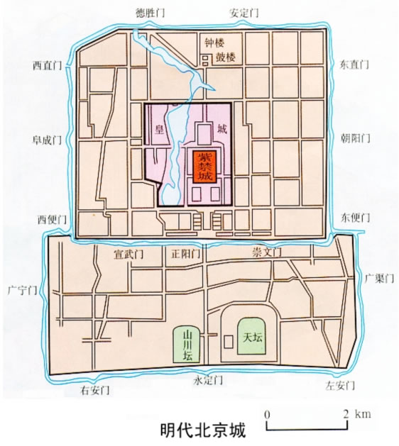 明朝京城地图图片